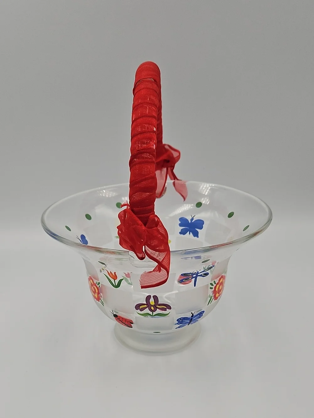 Vitage Handpainted Basket